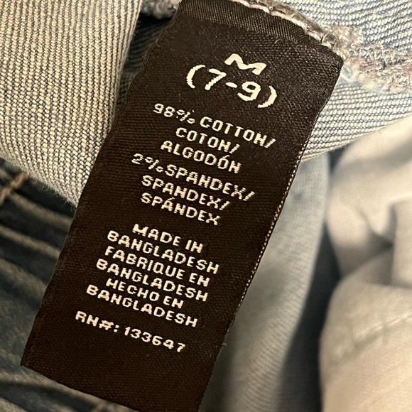 Celebrity Pink Denim Short Sleeve Romper Women M Light Wash Snap‑Up Utility Boho - Picture 9 of 9